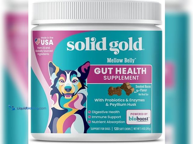 Lot 49-3563728 - 2 PACK Solid Gold GUT HEALTH Chews Bacon Flavor Soft Chews 120 Ct