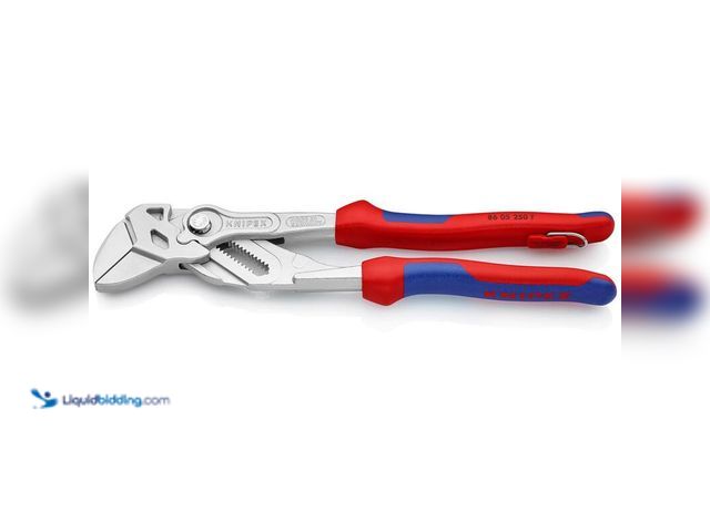 Lot 49-5406784 - Knipex 10 in. Pliers Wrench with Dual-Component Comfort Grips and Tether Attachment, Model # 86 05 2...