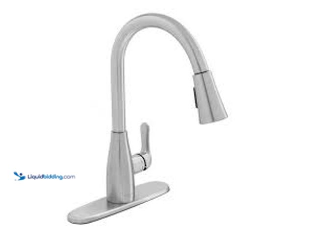 Lot 49-5459976 - Glacier Bay. McKenna Single-Handle Pull Down Sprayer Kitchen Faucet in Stainless Steel with TurboSpr...