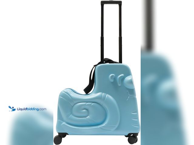 Lot 49-3527384 - DNYSYSJ Children's Ride On Luggage, 20" Kid's Trolley Suitcase with Universal Wheels and Password Lo...