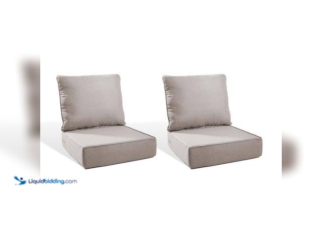 Lot 49-5552714 - moosprr
PlushCore 22 in. x 24 in. x 6 in. 4-Piece Deep Seating Outdoor Dining Chair Thick Cushion S...