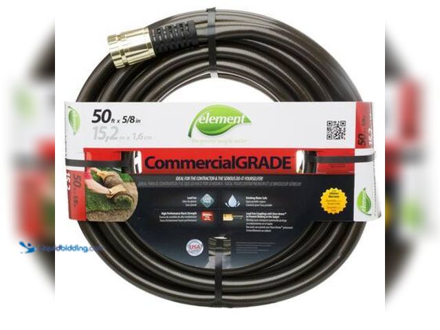 Lot 49-3565763 - Element CommercialGrade 5/8 in. x 50 ft. Heavy Duty Water Hose. Model # ELIHT58050. Unused