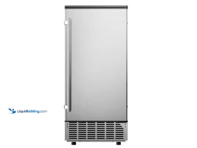 Lot 49-1623196 - Vibekio 14.96 in. 80 lb./24H Undercounter/Freestanding Full Size Cubes Ice Maker in Sliver, 25 lb. S...