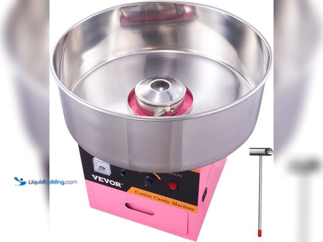 Lot 49-5413263 - Electric Cotton Candy Machine, 1000W Commercial Floss Maker w/Stainless Steel Bowl, Sugar Scoop and ...