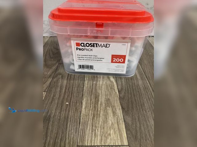 Lot 49-5415363 - ClosetMaid ProPack Pre-Loaded Back Wall Clips (200-Piece). Model # 2186300. Unused.
