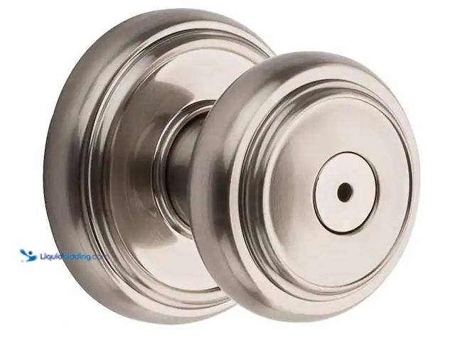 Lot 49-3472141 - Baldwin Prestige Alcott Satin Nickel Bed/Bath Door Knob Model # 353ATK RDB 15 CP 6AL RCS, Unused  Re...