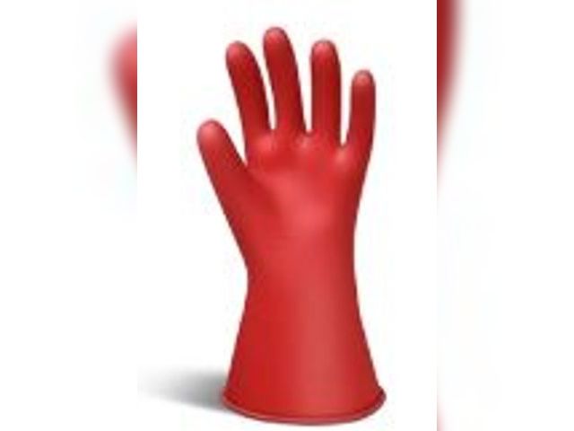 Lot 49-5427345 - Size 9. Salisbury Electrical Rubber Gloves Class 0 Low Voltage 11'' Red E011R. Model #E011R. Unused.