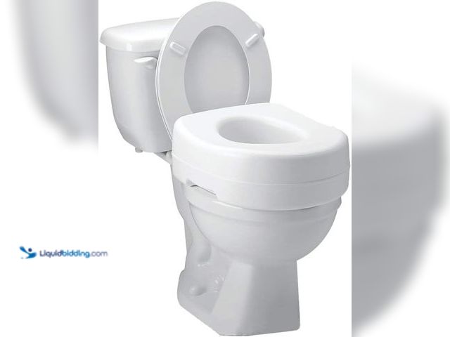 Lot 49-3564418 - Carex Toilet Seat Riser, Adds 5 Inches of Height, Elevated and Raised Toilet Seat with 300 lbs Capac...