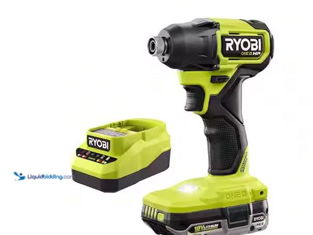 Lot 49-1576712 - RYOBI ONE+ HP 18V Brushless Cordless Compact Impact Driver Kit with 18V 2.0 Ah HIGH PERFORMANCE Batt...