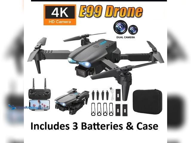 Lot 49-5388850 - 5G 4K GPS Foldable Drone RC Quadcopter Pro with HD Dual Camera Drones Wi-Fi FPV 11.64"L x 10.83"W x ...