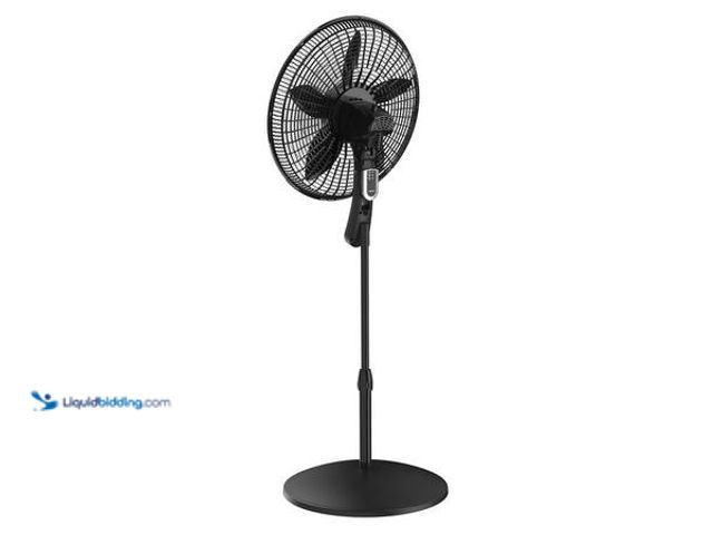 Lot 49-5554219 - Lasko 20 in. 4 Speed Oscillating Pedestal Fan for Home in Black with 90° Oscillation, Adjustable Hei...