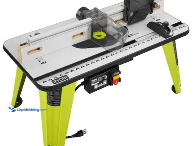 Lot 49-3615798 - RYOBI Universal Router Table, Model # A25RT03, Slightly used, Has some attachments. (NOTE: Missing h...