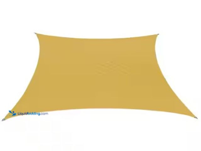 Lot 49-3631039 - Coolaroo Coolhaven 12 ft. x 12 ft. Sahara Square Shade Sail with Kit, Model # 473945, Unused.   Ref#...