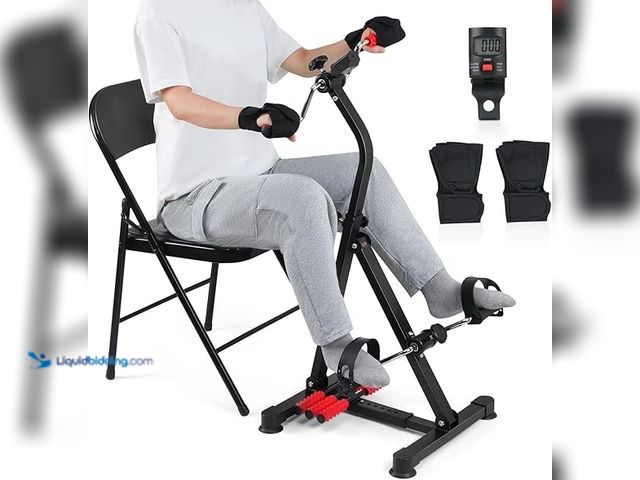 Lot 49-3523812 - Adjustable Pedal Exerciser Bike for Seniors - Hand Arm Leg and Knee Therapy, Stroke Recovery, Portab...