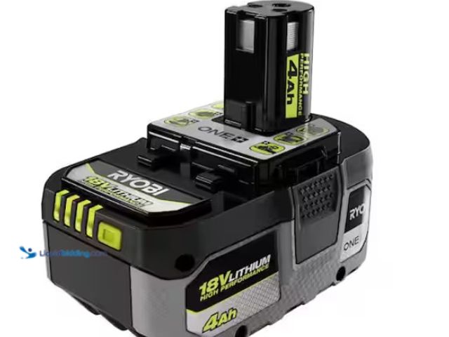 Lot 49-1547894 - RYOBI ONE+ 18V 4.0 Ah Lithium-Ion HIGH PERFORMANCE Battery, Model # PBP004, Slightly used, Tested wo...