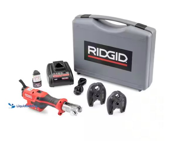 Lot 49-1628293 - RIDGID RP 115 Mini Press Tool Kit for 1/2 in. - 3/4 in. Copper & Stainless Fittings with 12V Li-Ion ...