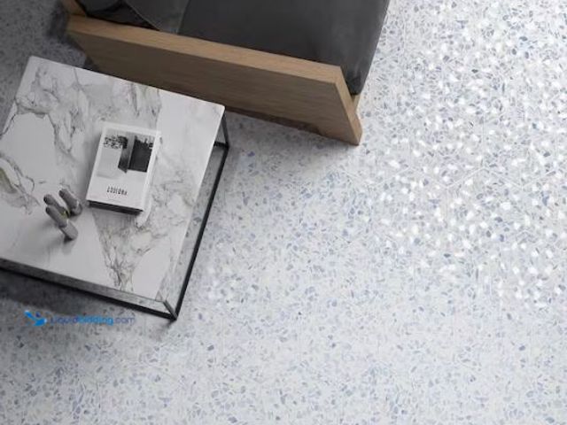 Lot 49-1518120 - Approx 8sq ft of Ivy Hill Tile Fusion Hex Blue Terrazzo 9.13 in. x 10.51 in. Matte Porcelain Floor a...
