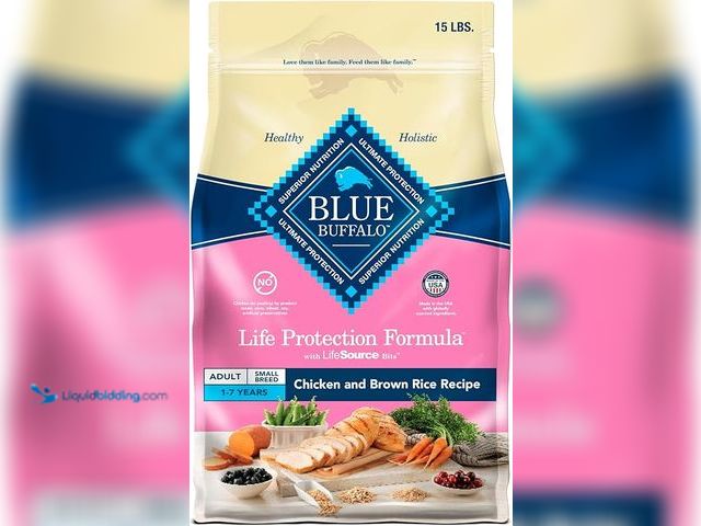 Lot 49-3528025 - Blue Buffalo Life Protection Formula Adult Small Breed Dry Dog Food, Supports High Energy Needs, Mad...