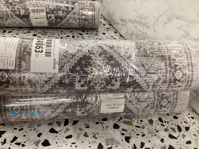 Lot 49-5414863 - QTY 2 - LEEVAN Kitchen Runner Rug, Washable Grey Kitchen Floor Mat Non Slip, Absorbent Resist Hallwa...