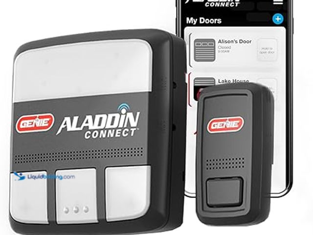 Lot 49-3510073 - Genie Aladdin Connect Smartphone Garage Door Opener – Monitor, Open & Close Your Garage Door from An...