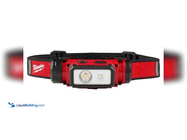 Lot 49-2000709 - Milwaukee 600 Lumens LED REDLITHIUM Hard Hat Headlamp, Model # 2163-21, unused, has attachments.  Re...