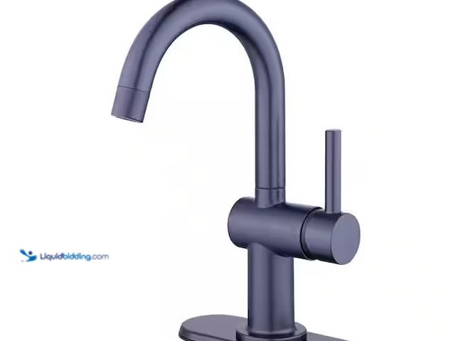 Lot 49-1576474 - Glacier Bay Dorind Single Hole Single-Handle Deck Mount High-Arc Bathroom Faucet in Matte Black Mode...