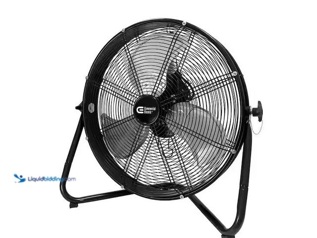 Lot 49-5555490 - Commercial Electric
20 in. 3-Speed High Velocity Shroud Floor Fan, Unused, Works