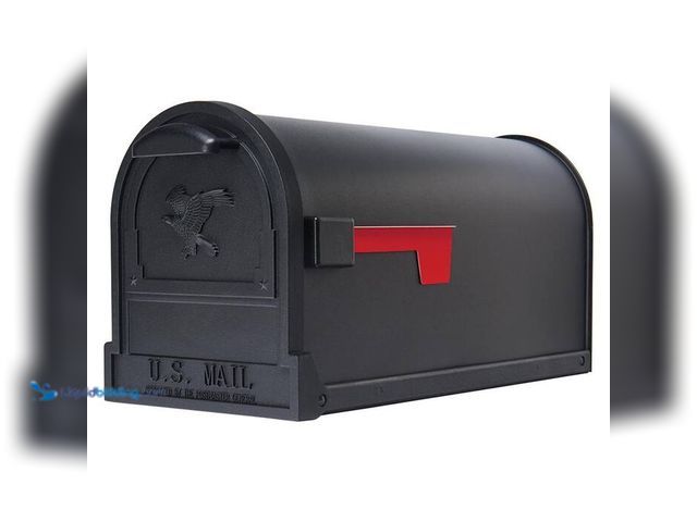 Lot 49-2024042 - Architectural Mailboxes Arlington Textured Black, Large, Steel, Post Mount Mailbox. Model # AR15B0AM...