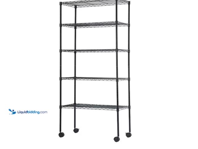 Lot 49-1555665 - BestOffice FDW Heavy Duty Black Metal Pallet racking system ( 30-in W x 14-in D x 60-in H ) Model# 1...