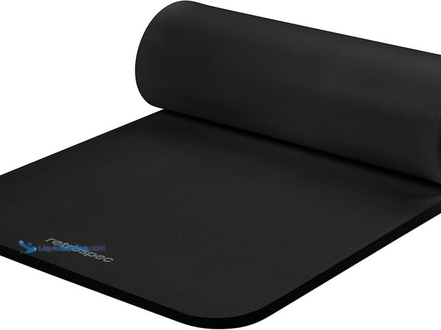 Lot 49-3563844 - Retrospec Solana Yoga Mat 1" Thick w/Nylon Strap for Men & Women - Non Slip Exercise Mat for Home Yo...
