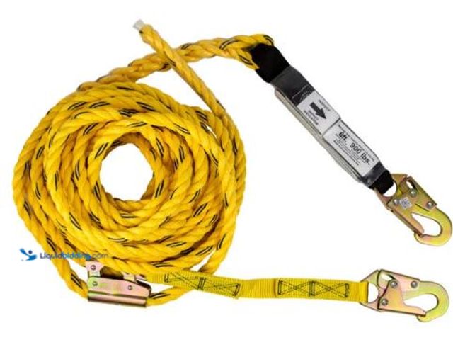 Lot 49-5478611 - Guardian Fall Protection Poly Steel Rope Vertical Lifeline Assembly SKU# 01320 Item is Factory Seale...
