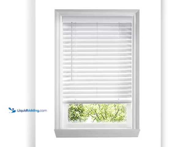Lot 49-1625517 - Lot of (2) Home Decorators Collection White Cordless Faux Wood Blinds for Windows w/ 2 in. Slats-29....