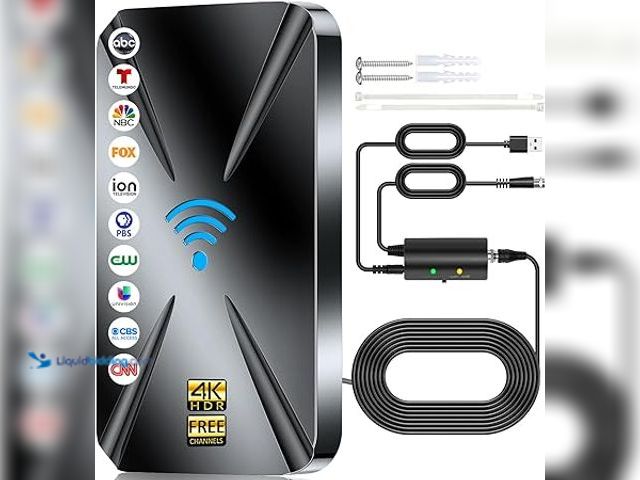 Lot 49-3528853 - 1600+ Miles Range Digital Antenna for Smart TV Indoor, HD Antenna for TV Local Channels with Amplifi...