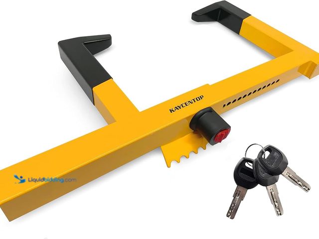 Lot 49-5542668 - KAYCENTOP Wheel Lock Clamp Security Tire Lock Anti Theft for Max 15.5 inch Tire Width Universal Car ...