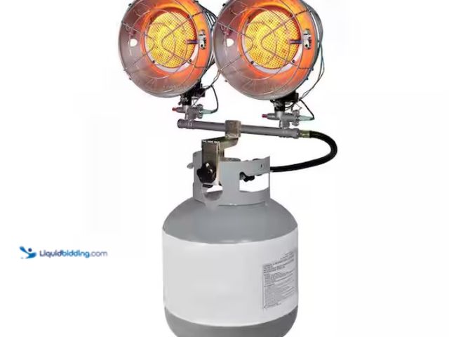 Lot 49-1578426 - Dyna-Glo Double Burner 30,000 BTU Radiant Tank Top Propane Portable Heater, Model # TT30000M, Slight...