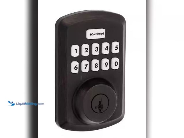 Lot 49-3472116 - Kwikset Powerbolt 250 10-Button Keypad Venetian Bronze Transitional Electronic Deadbolt Door Lock Mo...