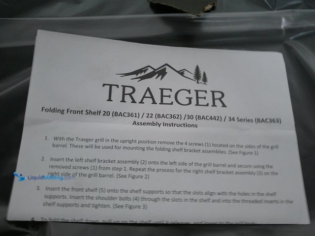 Lot 49-1516905 - Traeger Front Folding Shelf - 34 Pellet Grills, model # BAC363, unused  Ref#HD-PA0717