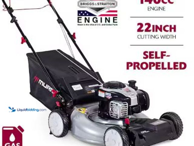 Lot 49-5436870 - Murray 22 in. 140 cc Briggs & Stratton Walk Behind Gas Self-Propelled Lawn Mower with Front Wheel Dr...