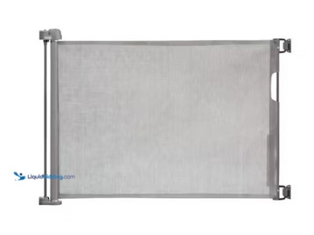 Lot 49-1518085 - Regalo 30 in. Tall Gray Retractable Mesh Safety Gate Model # 1850 G DS, Unused  Ref#HDSR0710
