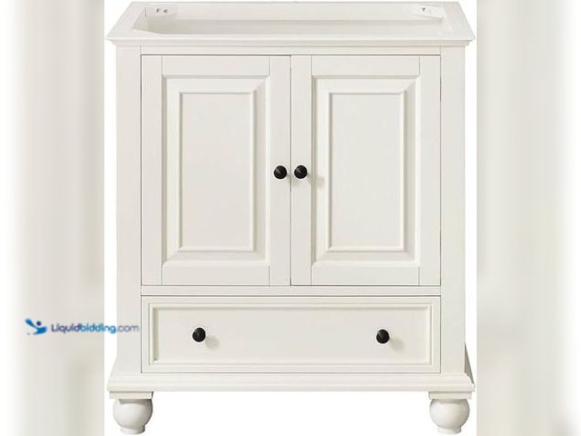 Lot 49-5407095 - Thompson 30 in. Vanity Only in French White finish. Model; THOMPSON-V30-FW. Unused