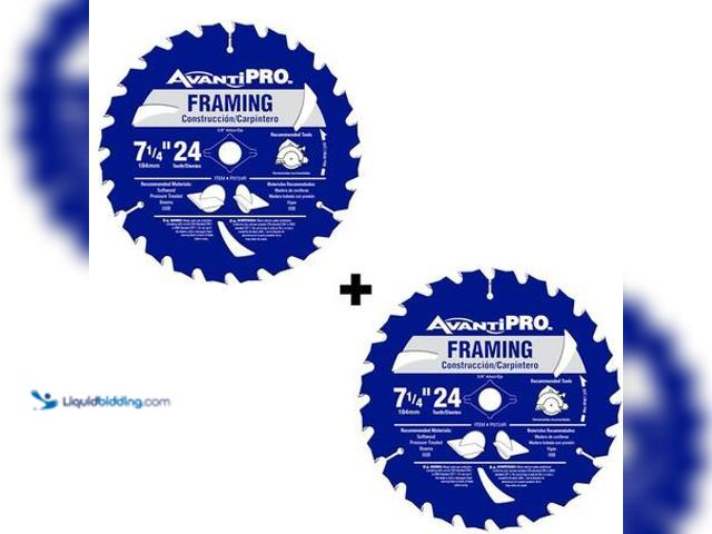 Lot 49-5554040 - Avanti Pro 7-1/4 in. x 24-Tooth Framing Circular Saw Blade (2-Pack)Model # P0724R New