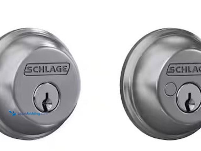 Lot 49-5486012 - Schlage
Satin Chrome Light Commercial Double Cylinder Deadbolt Internet # 320786419
Model # B62CS ...