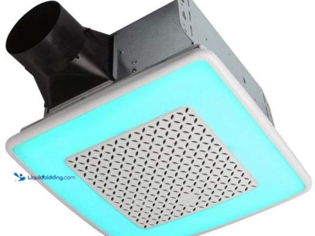 Lot 49-5450044 - Broan-NuTone AER110RGBL ChromaComfort 110 CFM Ventilation Fan with 24 Color Selectable LED, 1.5 Sone...