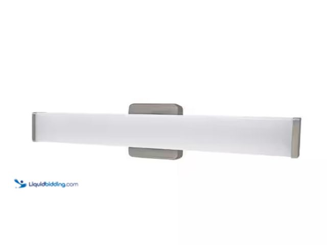 Lot 49-3611966 - Hampton Bay Grantham 24 in. Brushed Nickel LED Vanity Light Bar Bathroom Lighting Adjustable Color W...