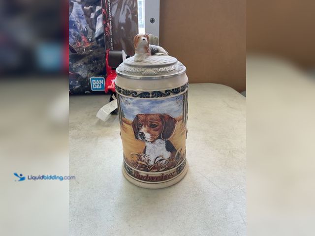 Lot 49-5515042 - Other 1995 ANHEUSER-BUSCH BUDWEISER HUNTERS COMPANION SERIES BEAGLE BEER STEIN MUG LIDDED NO BOX