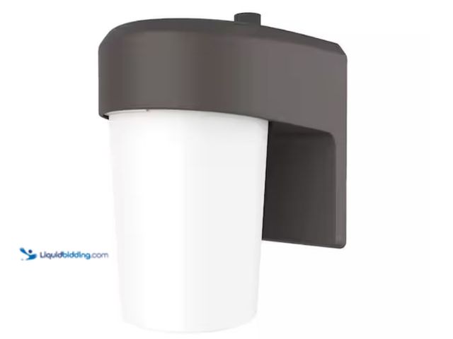 Lot 49-3614661 - Commercial Electric FE 60-Watt, Equivalent CE Integrated LED Jelly Jar Bronze, Outdoor Hardwired Wal...
