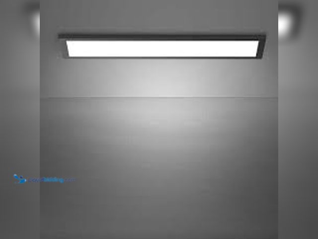 Lot 49-5483430 - Commercial Electric 1 ft. x 4 ft. 4000 Lumens Dimmable Matte Black Integrated LED Flat Panel Ceiling...