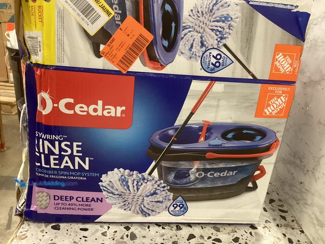 Lot 49-3539071 - O-Cedar
RinseClean Deep Clean Microfiber Spin Mop, Clean with Clean Water (The Home Depot Exclusive...