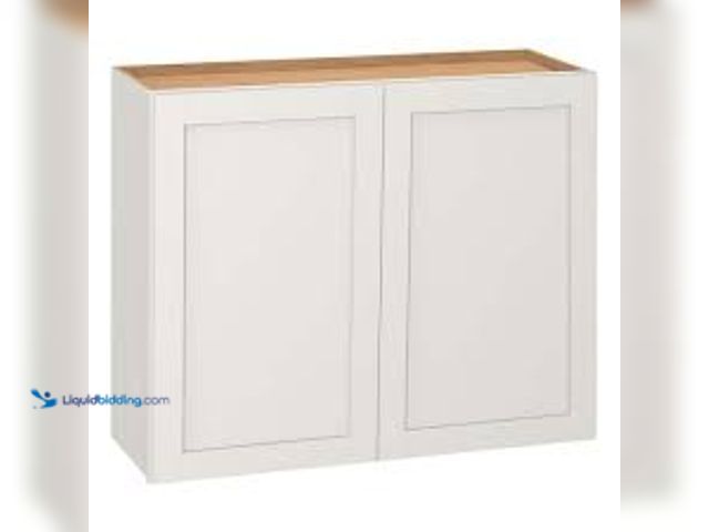 Lot 49-5461364 - Hampton Bay Westfield Feather White Shaker Stock Assembled Wall Kitchen Cabinet (36 in. W x 12 in. D...