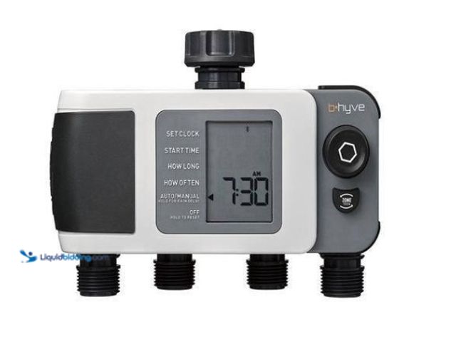 Lot 49-5449433 - B-hyve XD Bluetooth 4-Outlet Hose Timer and Coppertop AA Alkaline Batteries (24-Pack) Unused